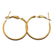 Altın Renk Takı Set7 (Parlak Taşlı Kolye 42cm,Yuvarlak Küpe (3.5cm X 3.5cm),Halka Küpe 25mm) - 5