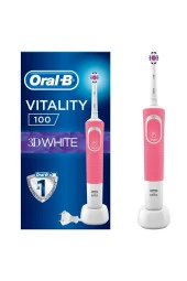 Oral-B D100 Şarj Edilebilir Diş Fırçası 3 Boyutlu Beyazlık Pembe - 1