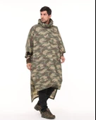 Single Sword Çantalı Su Geçirmez Askeri Kadın&Erkek Panço Yağmurluk, Kamuflaj - 8