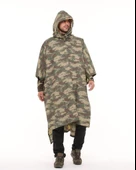 Single Sword Çantalı Su Geçirmez Askeri Kadın&Erkek Panço Yağmurluk, Kamuflaj - 4