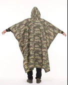 Single Sword Çantalı Su Geçirmez Askeri Kadın&Erkek Panço Yağmurluk, Kamuflaj - 10