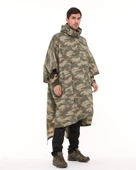 Single Sword Çantalı Su Geçirmez Askeri Kadın&Erkek Panço Yağmurluk, Kamuflaj - 7