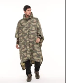 Single Sword Çantalı Su Geçirmez Askeri Kadın&Erkek Panço Yağmurluk, Kamuflaj - 6