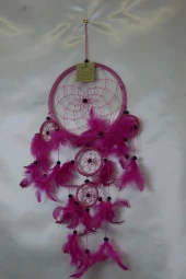 Dream Catcher Düş Kapanı Pembe 17 Cm thumbnail 3