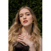 Kolye 2 Adet ,Küpe 2 Adet ve Yüzük Takı Set9 (Liabel Kolay Uygulanan 3 Renkli Göz Farı Hediye) - 5