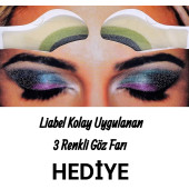Kolye 2 Adet ,Küpe 2 Adet ve Yüzük Takı Set9 (Liabel Kolay Uygulanan 3 Renkli Göz Farı Hediye) - 6