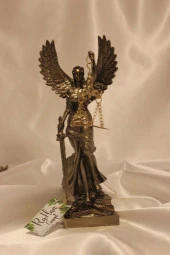 Dekoratif Avukat Adalet Kadın Heykeli Themis Terazi Kanatlı thumbnail 2