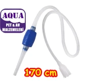 Akvaryum Dip Çekim Sifonu Kum Temizleme Hortumu Pompalı 170 cm. thumbnail 1