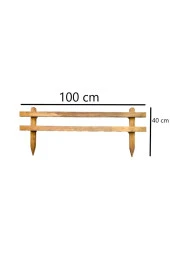 Pinoxi Ahşap Bahçe Çiti Kazıklı Çit 100x40 Cm 5 Adet - 1