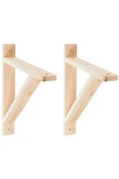 Raf Ayağı Çam Naturel Ahşap 2 Adet Raf Ayak 2 Li - 1