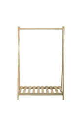 Konfeksiyon Askılık Doğal Ahşap Ayaklı Elbise Askılığı GarRaf 125x86x38 Cm - 4