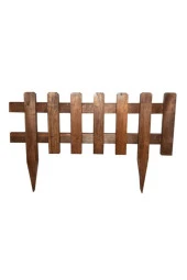 Pinoxi Ahşap Bahçe Çiti Küçük Boy Çit 60x25/40cm - 1