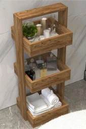 Ahşap Organizer Sepet Banyo Düzenleyici Sebzelik - 2