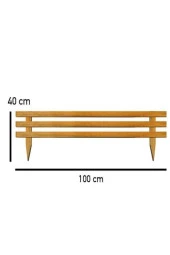 Pinoxi Ahşap Bahçe Çiti Sınır Çit 100 Cm X 40 Cm - 1