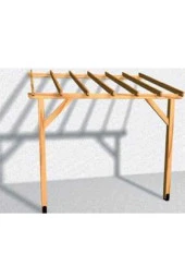 Pinoxi Ahşap Sundurma Çardak Gölgelik Bahçe Pergola Tente - 2