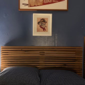 Ahşap Yatak Başlığı ceviz renkli 250 cm x 60 cm - 2