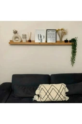 Ahşap Çerçeve Rafı 100 Cm Ceviz Renkli thumbnail 2