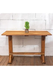 Ahşap Bahçe Masası Yemek Masası 110x63 Cm - 1