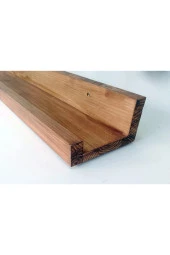 Ahşap Çerçeve Rafı 100 Cm Ceviz Renkli thumbnail 4