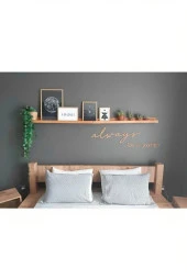 Ahşap Çerçeve Rafı 100 Cm Ceviz Renkli thumbnail 1