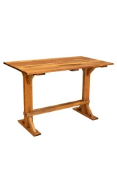 Ahşap Bahçe Masası Yemek Masası 110x63 Cm - 3