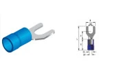8075-6 LV 2,5MM ÇATAL TİP UÇ (100ADET) ONKA - 1