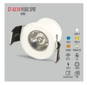 CT-5270 1,5W/3200K YILDIZ SPOT BEYAZ KASA (GÜNIŞIĞI) CATA - 1