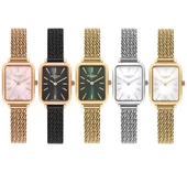 Lee Cooper LC07815 Dikdörtgen 6 Renk Hasır Kordon Kadın Kol Saati thumbnail 1