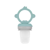 OiOi Silikon Püre Meyve Sebze Emziği Aqua Green / Powder Grey - 1