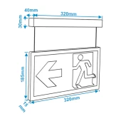 Arsel AES-26223-L Onled-lite Acil Çıkış Yönlendirme Armatürü Sürekli ve Kesintide 180 Dak. Yanan 20xF LED thumbnail 2