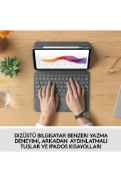 Logitech Folio Touch iPad Air 4. ve 5. Nesil ile Uyumlu Aydınlatmalı Klavyeli Kılıf - İngilizce - 3