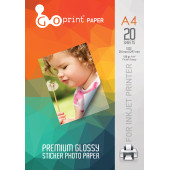 Goprint STICKER Yapışkanlı Fotoğraf Kağıdı Parlak A4 135gr, 20 Yaprak - 1