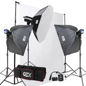 Gdx BM400 3'lü Paraflaş Set + Seyyar Fon Perde 3x3 Metre - 3