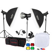 Godox SK400 3'lü Paraflaş Set + Çekim Çadırı 60x60cm - 1
