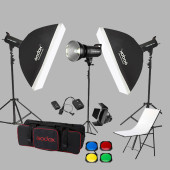 Godox SK400 3'lü Paraflaş Set + Çekim Masası 60x100cm thumbnail 1
