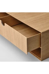 HASTVISKARE Meşe Görünümlü 32x24 cm Çekmeceli Kutu Masa Organizatörü thumbnail 2