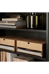 HASTVISKARE Meşe Görünümlü 32x24 cm Çekmeceli Kutu Masa Organizatörü thumbnail 4