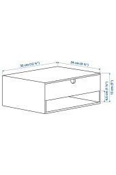 HASTVISKARE Meşe Görünümlü 32x24 cm Çekmeceli Kutu Masa Organizatörü thumbnail 6
