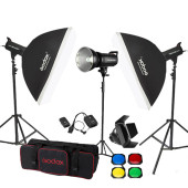 Godox SK400 3'lü Paraflaş Set + Seyyar Fon Perde 3x3 Metre - 5