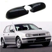 Golf 4 Uyumlu 1997-2003 İçin Uyumlu Yarasa Ayna Kapağı Piano Black - 1