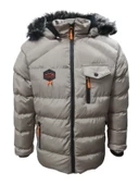 Es Booz E01347 Çocuk Erkek Kapüşonlu Kürklü Spor Mont - 1