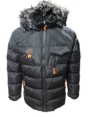 Es Booz E01347 Çocuk Erkek Kapüşonlu Kürklü Spor Mont - 3