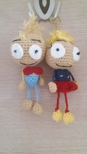 Maskot Minnoşlar Amigurumi Organik Anahtarlık Oyuncak - 1
