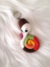 Maskot Sevimli Denizatı Amigurumi Organik Anahtarlık Oyuncak - 1