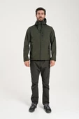 Exuma 2311100 Erkek Haki Yağmur Rüzgar Geçirmez Softshell Mont - 3
