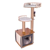 Patihomes XL Lâl Katlı Yataklı Kedi Evi - 3