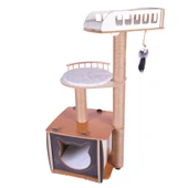 Patihomes XL Lâl Katlı Yataklı Kedi Evi - 4