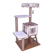 Pati Homes Pro Katlı Kedi Tırmalama Oyun Evi XL Yataklı - Kedi Tırmalaması - 1