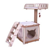 Patihomes Pro Kedi Tırmalama Oyun Evi XL Yataklı - Kedi Tırmalama Tahtası - 3