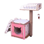 Patihomes Pro Kedi Tırmalama Oyun Evi XL Yataklı - Kedi Tırmalama Tahtası - 7